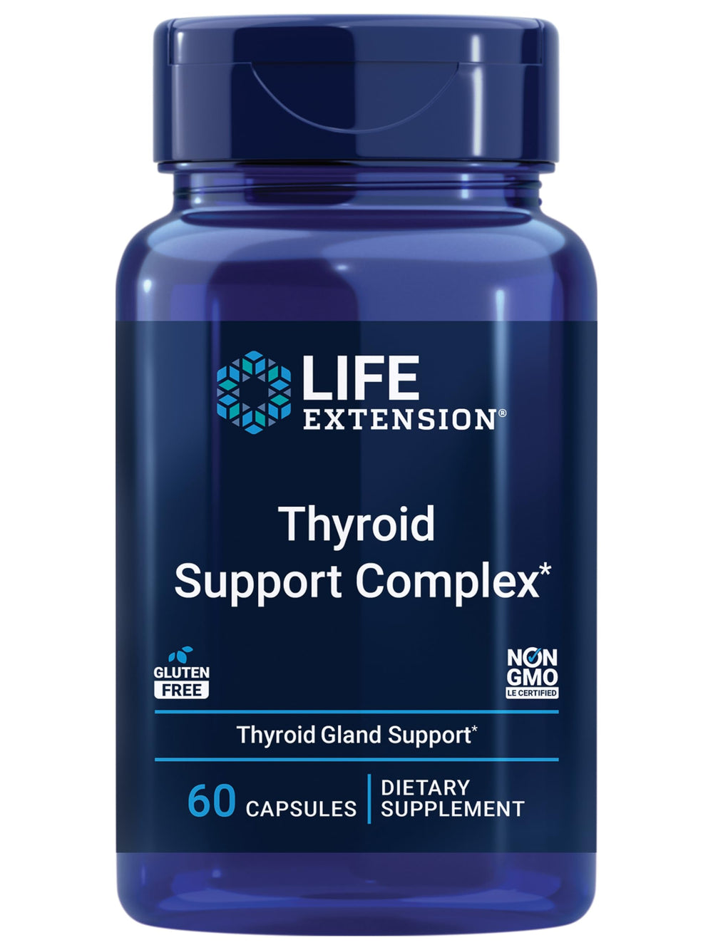 Life Extension Thyroid Support Complex bottle front for daily energy support.