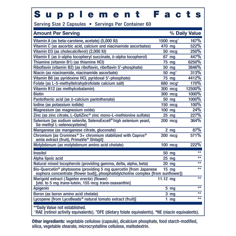 Life Extension Two-Per-Day capsules close-up, easy daily use.