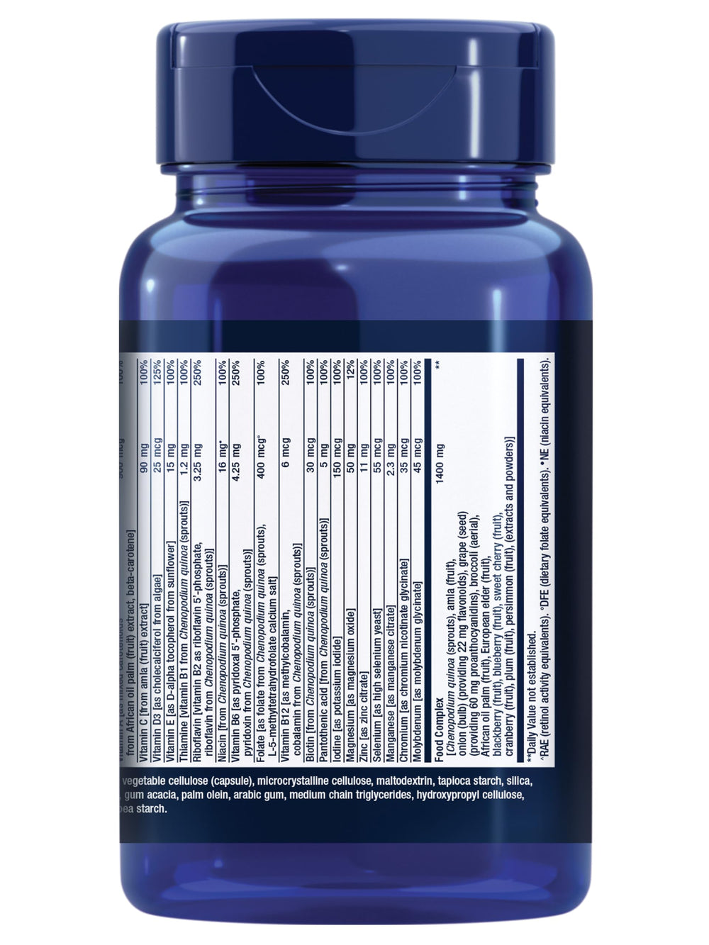 Life Extension multivitamin 13 plant extracts collection displayed in packaging art