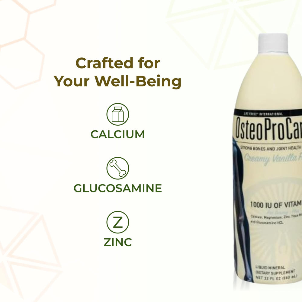 Life Force OsteoProCare Bone Juice packaging shot emphasizing design.