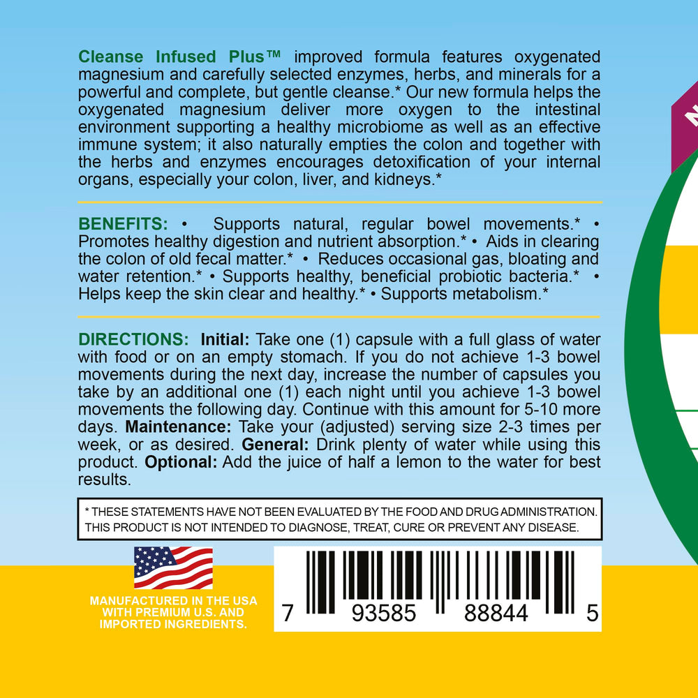 Promotes bowel regularity with Life Infused Cleanse Infused Plus in daily wellness