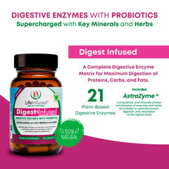 Life Infused Probiotics gut balance bottle showing probiotic support