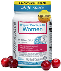Life-Space Urogen Probiotics for Women bottle showing daily urinary balance support.