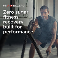 LIFEAID FITAID RX Zero Sugar bottle beside shaker and gym setup