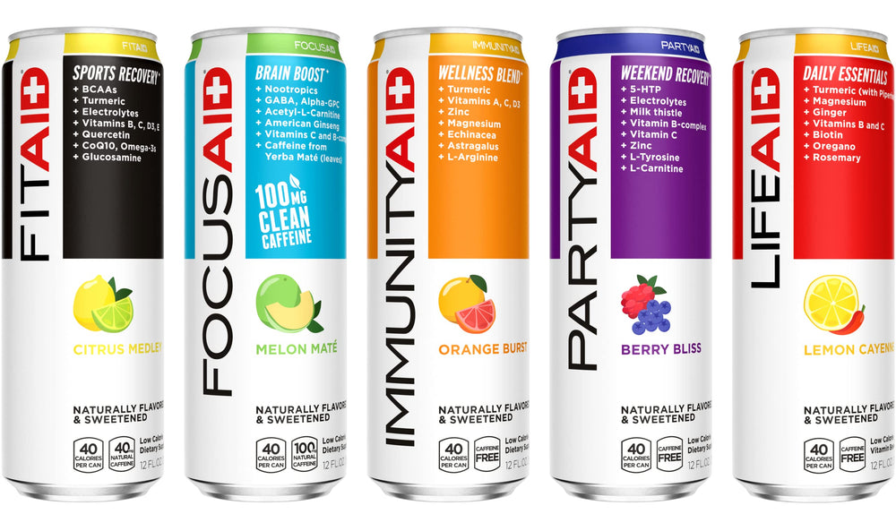 LIFEAID FITAID Strawberry Lemonade can for post-workout refreshment with 40 calories