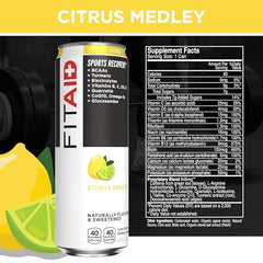 LIFEAID FITAID strawberry-lemonade can offers bright, flavorful hydration after training.