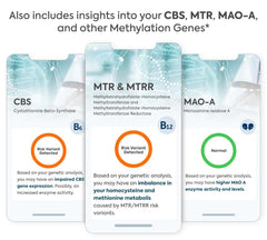 LifeDNA results report with actionable methylation insights.