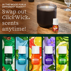 Lifelines ClickWick diffuser base insertion shows easy scent swap with Lifelines diffusers