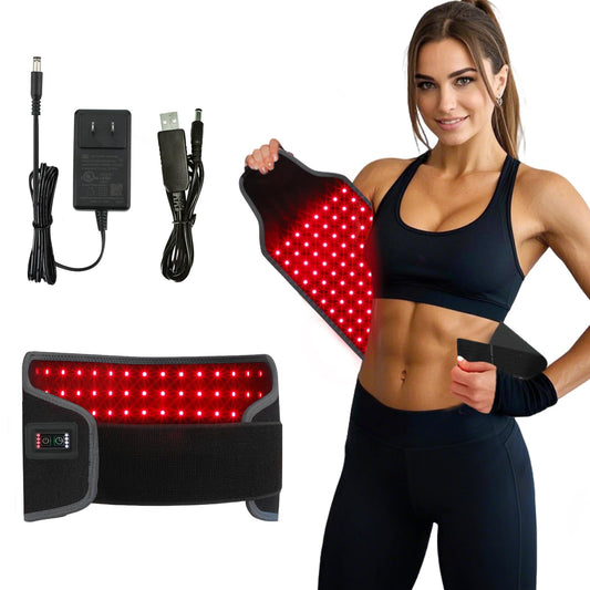 LIFELT8UM red light therapy belt setup for convenient at home use.