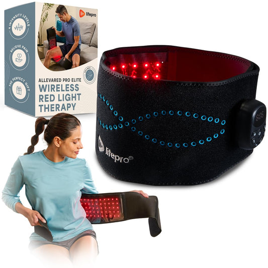 LifePro Allevared Belt front view for targeted red light therapy supporting daily comfort