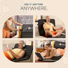 LifePro heating mat placed on bed for post-work recovery and muscle comfort.