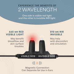LifePro magnetic diodes detachable for easy ear relief during sessions.