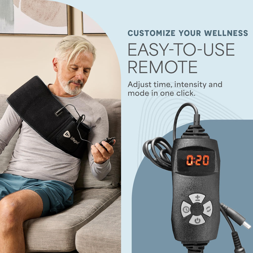 LifePro belt folded for compact portability during travel or home use.