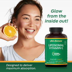 Made-in-USA seal on Life's Fortune vitamin C bottle