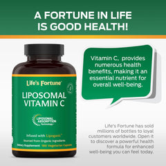 Vegan capsules from Life's Fortune liposomal vitamin C in blister pack