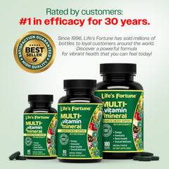 Life's Fortune multivitamin routine scene promotes consistent daily intake.