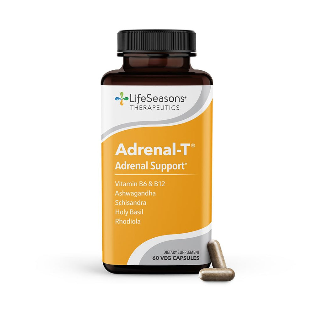 LifeSeasons Adrenal-T bottle front, ready for daily energy support and stress management.