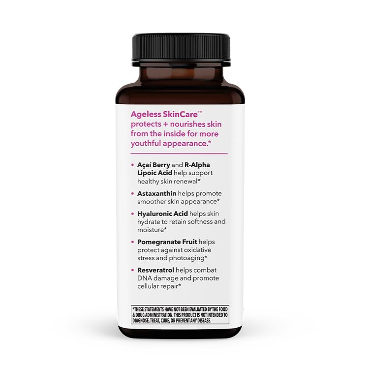 LifeSeasons Ageless Skincare resveratrol supports nourishing antioxidant blend.
