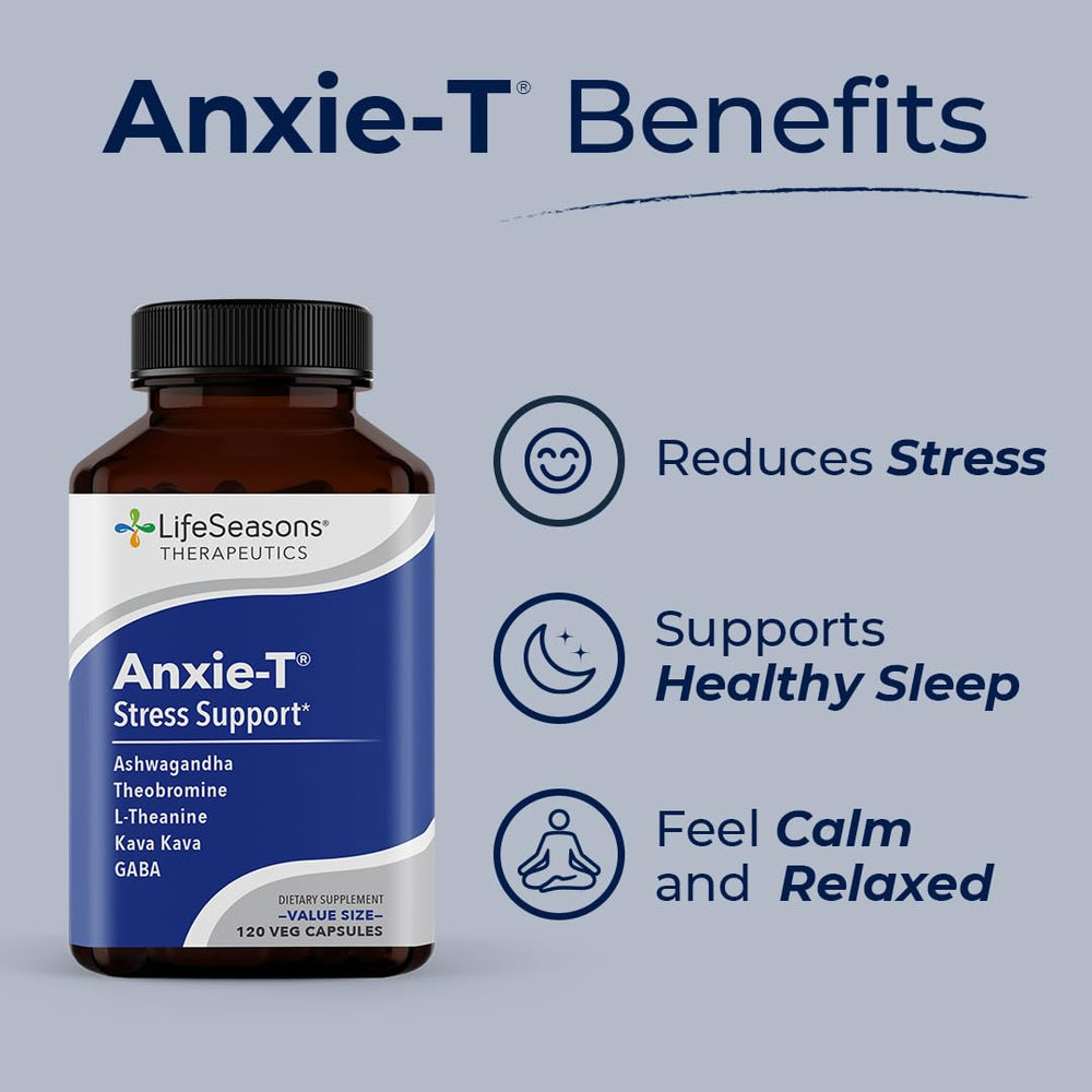 LifeSeasons Anxie-T bottle pour, convenient morning routine.