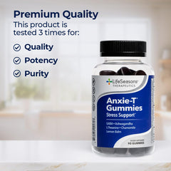 LifeSeasons Anxie-T bottle with dosage guidance emphasizing day use