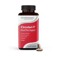 LifeSeasons Circulari-T bottle label showing ingredients for circulation support