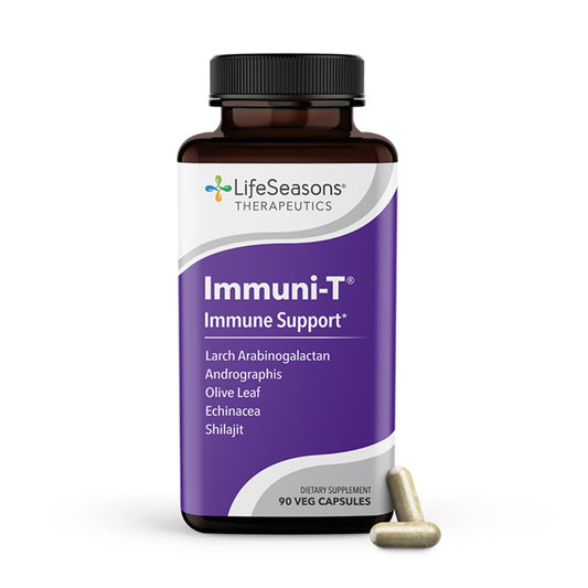 LifeSeasons Immuni-T bottle front view for everyday immune support.