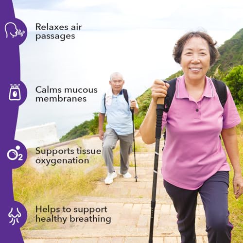 LifeSeasons Lung Capaci-T capsules close-up emphasizing natural ingredients like eucalyptus and mullein.