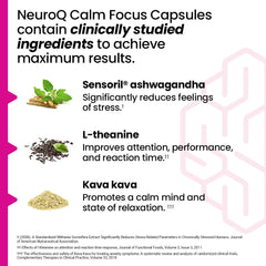 LifeSeasons NeuroQ capsules close-up for easy daily use and calm focus.