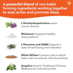 LifeSeasons Relieve-R PM label front, clear messaging on non habit-forming sleep aid.