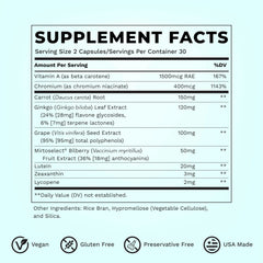 LifeSeasons Visibili-T visual-support blend emphasizes lutein and zeaxanthin benefits.