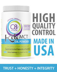 LifeSense C8 enriched MCT oil powder travel pack shows convenient keto fuel on the road.