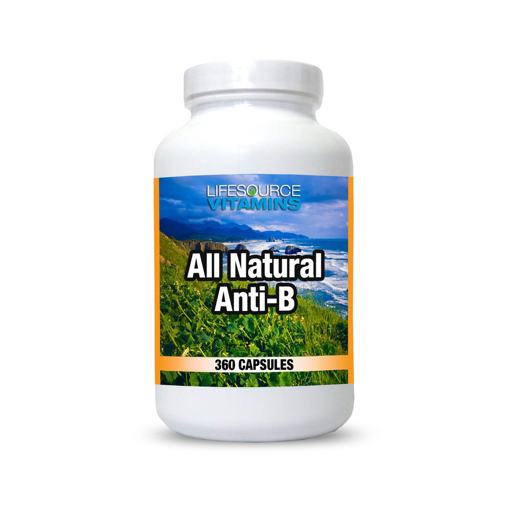 LifeSource Vitamins Anti-B bottle label promoting immune support