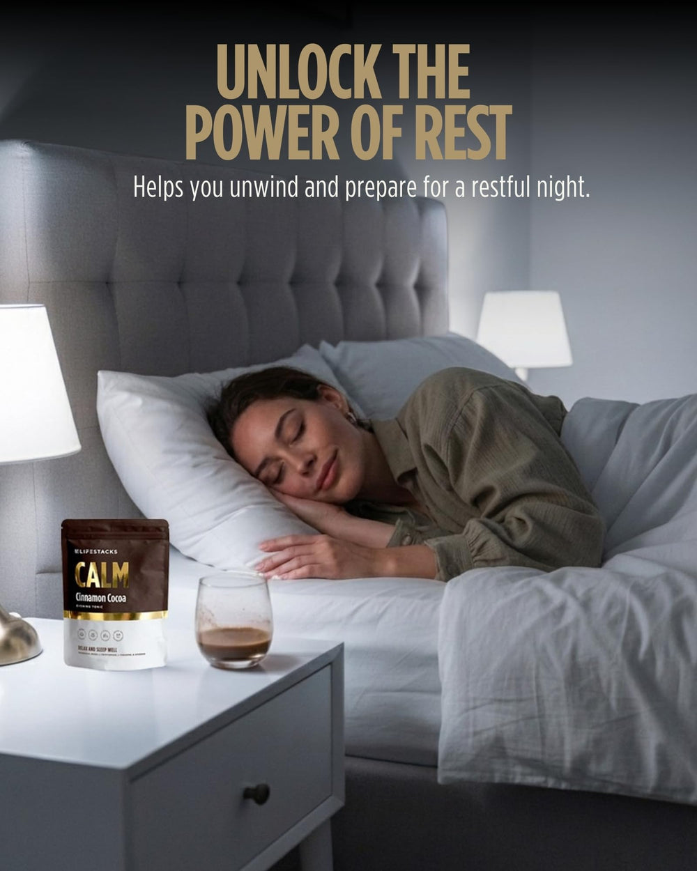LIFESTACKS Magnesium Bisglycinate powder supports soothing relaxation