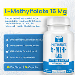 LifeStrength 15mg packaging on shelf highlighting non-GMO claim.