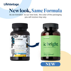 LifeVantage IC Bright softgels close-up highlighting carotenoids for eye and brain health