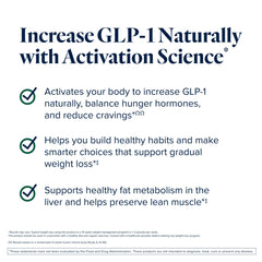 LifeVantage MindBody GLP-1 System label close-up with usage details.