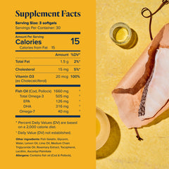 LifeVantage Omega+ softgels on a clean counter, ready for daily intake.