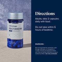 Protandim NAD Synergizer packaging box highlighting product benefits at a glance.