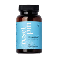 LifeVantage Reset PM bottle with vanilla coating promotes gentle evening relaxation.