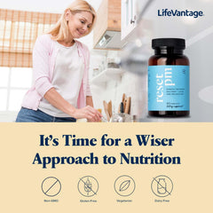 Two LifeVantage Reset PM tablets in a blister pack for simple nightly use.