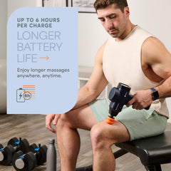 LifePro Sonic massage gun head glutes helps release hip and glute stiffness