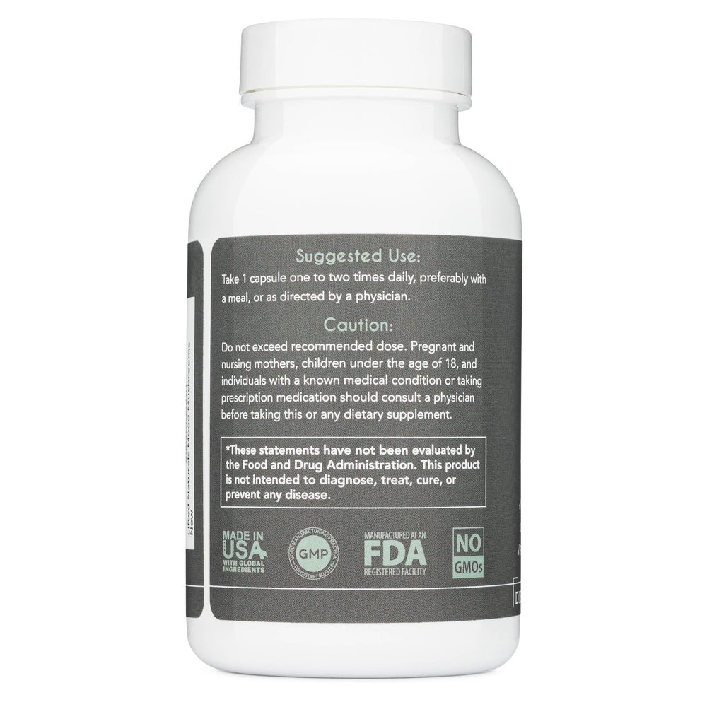 Lifted Naturals Mood Mushrooms capsule close-up, signals easy intake.
