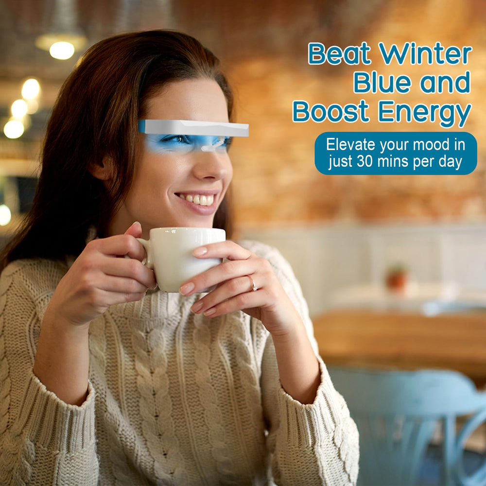 Light Therapy Glasses compatible with typical eyewear for flexible everyday wear.