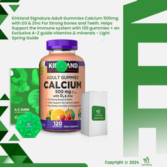 LightSpring Calcium Gummies container front highlighting 500 mg calcium per serving