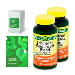 LightSpring Echinacea Goldenseal 900 mg tablet front view, non-GMO and gluten-free.