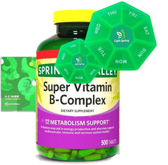 LightSpring Super B-Complex bottle front showing complete vitamin blend for daily energy.