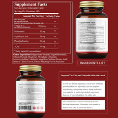 Close-up of LIIFE tablets showing cherry chewables designed for easy on-the-go use