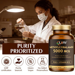 LIIFE sublingual tablets ready to dissolve under the tongue for absorption.