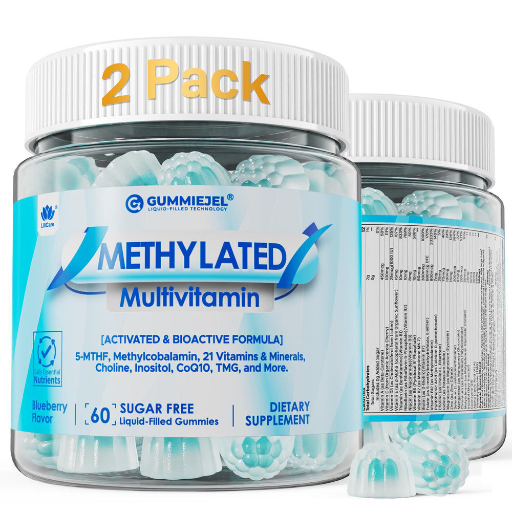 lilicare 2-pack methylated multivitamin gummies for daily nutrient support