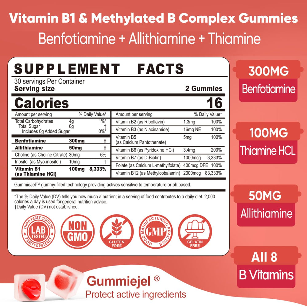 Close up of LILICARE B1 complex gummies texture and peach flavor